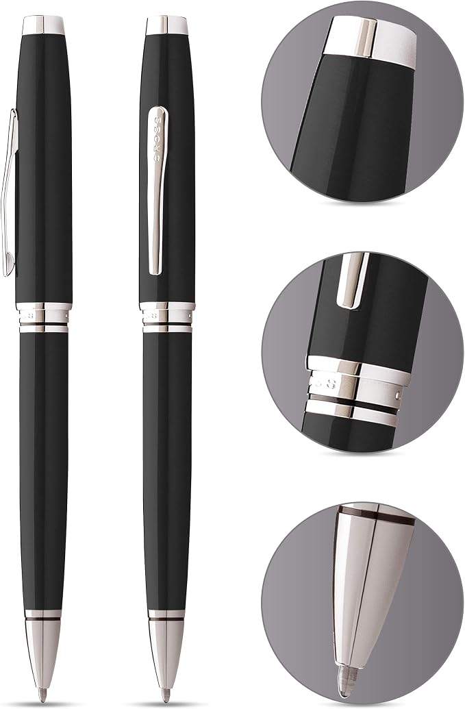 Cross Coventry Pen Ballpoint - Black/Chrome Lacquer