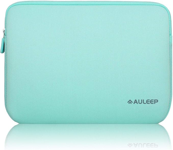 AULEEP 11-12 Inch Laptop Sleeves, Neoprene Notebook Computer Pocket Tablet Carrying Sleeve/Water-Resistant Compatible Laptop Sleeve for Acer/Asus/Dell/Lenovo/HP (Light Green)