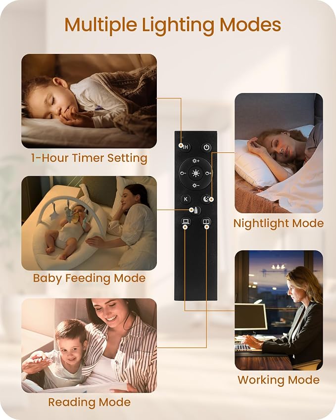 Set of 2 Dimmable Floor Lamps for Living Room with 2 Remotes and Foot Switch, 64.4”Modern Standing Lamp, Corner Lamp for Bedroom, Bulb Included, 3000K-6500K, White and Gold DCW06LDP205W1