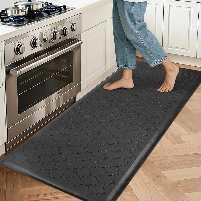 HEBE Anti Fatigue Kitchen Mats for Floor 20"x60", Cushioned Standing Mat | Non Slip Waterproof Kitchen Runner Rug, Heavy Duty Padded Foam Comfort Mat Floor Carpet for Standing Desk, Laundry, Sink