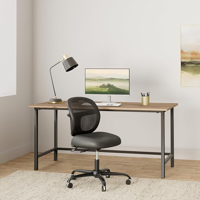 Safco Vue Office Chair, Heavy Duty Stool, 500 lbs Capacity, Ergonomic Mesh Back, 360 Swivel Seat, 5-Star Base, Big and Tall, Black