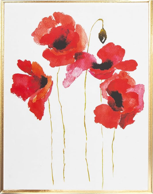Graphique Watercolor Flowers Greeting Cards | 20 Pack | All Occasion Blank Note Cards with Envelopes | 4 Assorted Floral Designs with Gold Foil Borders | Boxed Set for Personalized Notes | 4.25" x 6"