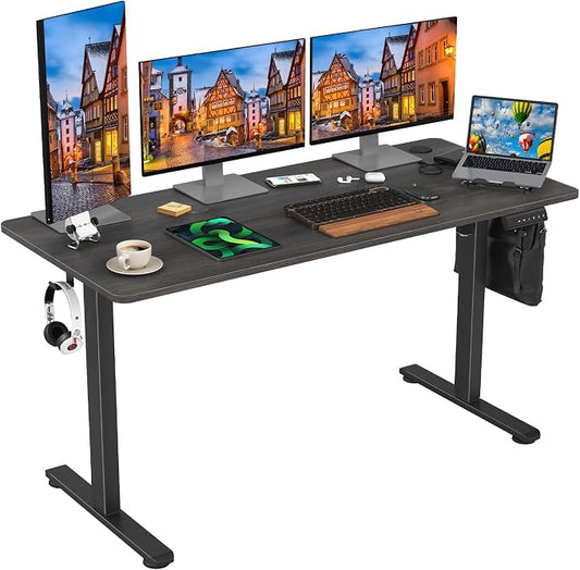 STARY Electric Standing Desk Adjustable Height Sit Stand Home Office Desk with Splice Board