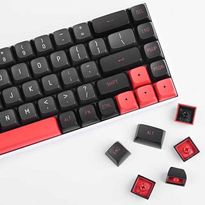Guffercty kred 160 Keys CSA Keycap PBT Double-Shot Ball Shape Custom Keycaps Set with 6.25u/7u Spacebar for Cherry MX Gateron Kailh Switches (Evil Dolch)