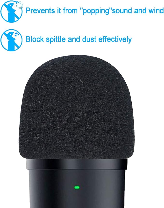 SUNMON Seiren Mini Pop Filter Foam Cover - Professional Mic Windscreen Wind Cover for Razer Seiren Mini USB Streaming Microphone to Minimise Plosives