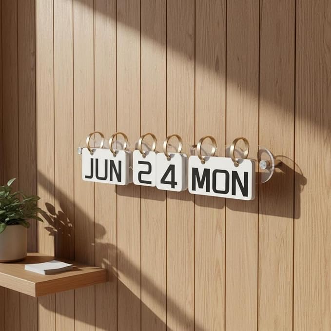 Menolana Wall Calendar Display Acrylic Date Calendar Rack Organization Material Modern Look Suitable for Home Office Scheduling Needs