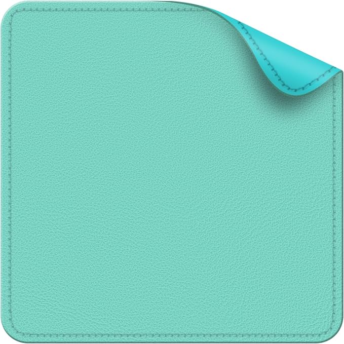 Dual Sided Leather Desk Mat - Waterproof Desk Pad - Ideal for Large Mouse Pad and Desk Mats on Top of Desks (Green, 11"*8")