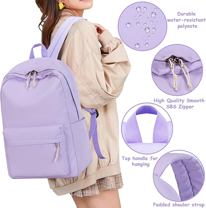Bluboon Teens Backpack Set Girls School Backpack Lunch Box Pencil Bags Student Bookbags 3 in 1