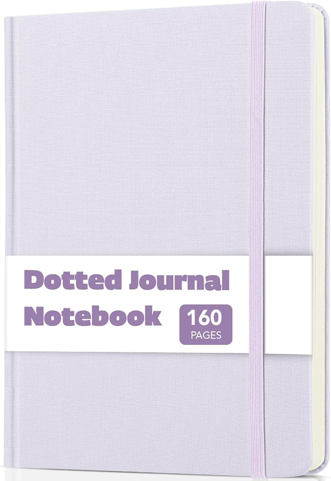 Mr. Pen- Dotted Journal Notebook, A5 Medium Size (5.7"x8.4") | 160 Pages (80 Sheets), Fabric Hardcover, 100 GSM Thick Paper, Bullet Dotted Journal for Planning, Tracking