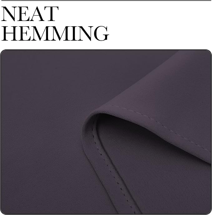 NICETOWN Greyish Purple Blackout Curtains 68 inches Length for Laundry Room, 2 Panels, 42" Wide, Thermal Insulated Decoration Drapes for Office Window