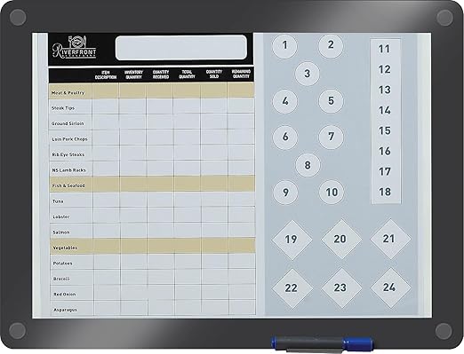 Iceberg 31131 Clarity Glass Custom Print Dry Erase Board, 18.5"x24.5", Transparent