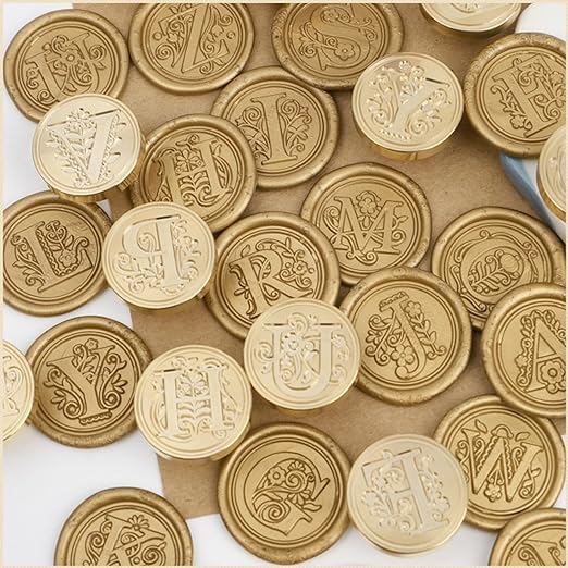 Letter Wax Seal Stamp Kits, 200pcs Assorted Beads and 2pcs Initial Alphabet S Wax Seal Kits for Wedding Invitations Gift Wraps Envelopes and Christmas Cards (Alphabet S Kit)