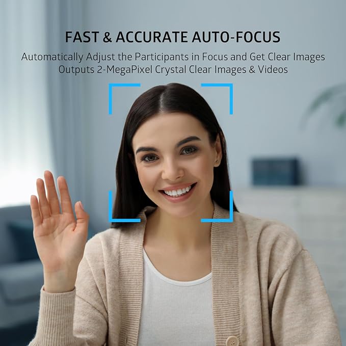 TOALLIN 1080P FHD Auto-Focus Webcam with Dual Microphones, Computer Web Camera, 90° Wide Angle, Privacy Shutter, USB Webcam for Video Calls