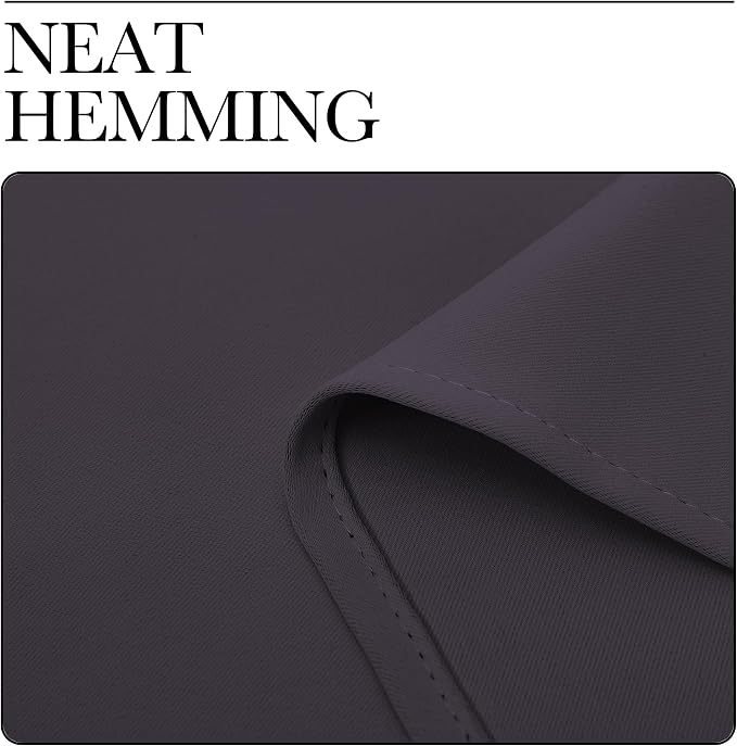 NICETOWN Blackout Curtains Window Draperies, Greyish Purple, Set of 2, 70 by 95 inches Long, Window Treatment Thermal Insulated Solid Room Darkening Drapes for Bedroom