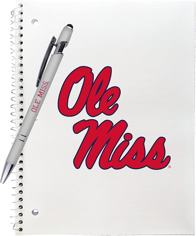 Mississippi (Ole Miss) Gift Set - Spiral Notebook and Comfort Feel Metal Pen (2314)