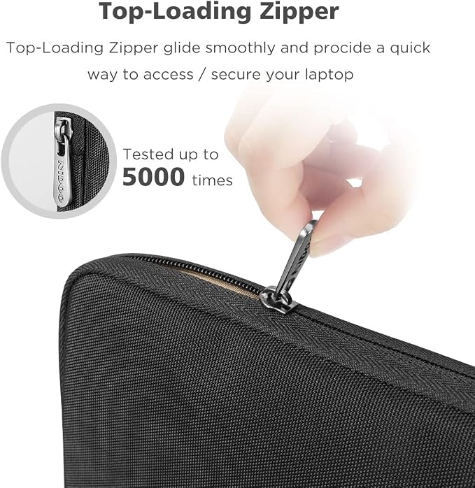 NIDOO Laptop Sleeve 10 Inch Tablet Carrying Case Bag Cover for 11" iPad Pro M4 M2/ 11" iPad Air M3 M2/ 10.9" 11" iPad / 10.2" iPad/ 10.5" 10.9" iPad Air/Surface Go 2 3/ Samsung Galaxy Tab A8 S8,Black