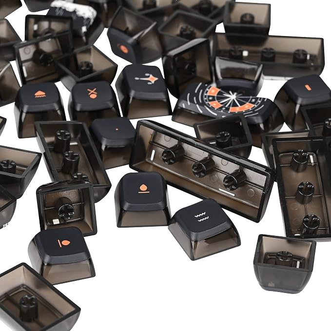 Fogruaden Pudding Keycaps 60 Percent, 118 Dye-Sublimation Keycaps Set, ASA Profile Custom Keycap for Mechanical Keyboard(Dark Fairytale)