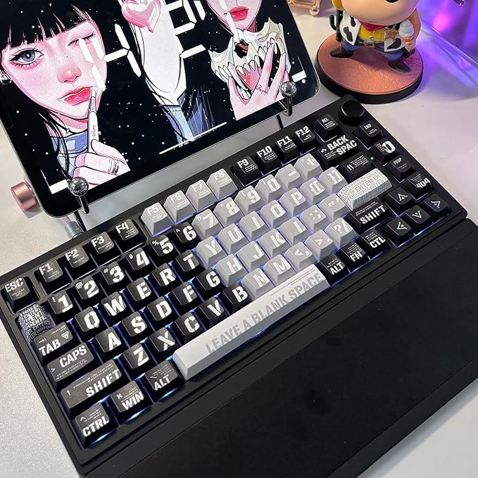 Raving Theme 157 Key PBT Keycaps Cherry Custom Keycap Set for 61/87/104/108 Cherry MX Switch Mechanical Keyboards