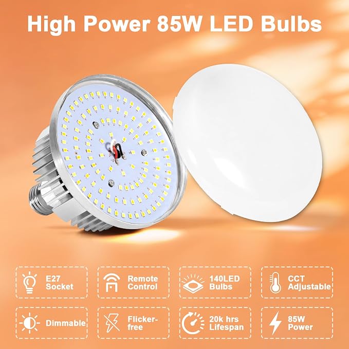 Softbox Lighting Kit 2pack,Thoslatay16x16in Soft Box Upgrade 85W 2700-6400K 100-240V LED Bulbs Professional Photography Lighting Kit, Photo Studio Lights for Photoshoot/Video Recording/Live Streaming