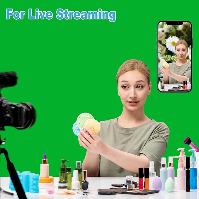Green Screen Backdrop for Photoshoot, Professional Photo Backdrop Background Curtain for Product Photography，Portraits, Wedding, Party, Live Streaming Video Recording 10X10 FT(Background Only)