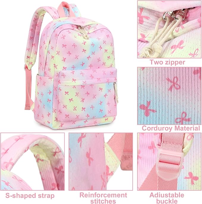 LEDAOU Backpack for Girls School Bag Kids Bookbag Teen Backpack Set Daypack with Lunch Bag and Pencil Case | Kids