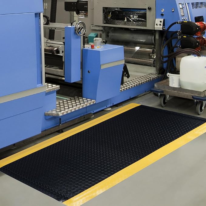Anti Fatigue Mats Industrial 3' x 7' 15/16" Thick Ergonomic Standing Mat Commercial Kitchen Mat Heavy Duty Diamond Plate Shop Floor Mat Helps Relieve Back and Leg Soreness