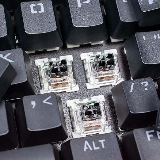 Outemu Black Switches,30-Pack, 3-Pin Linear Heavy 65gf Dustproof Key RGB Switches - Cherry MX Equivalent Replacement for Mechanical Keyboard