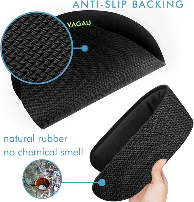 VAGAU Premium Keyboard Wrist Rest and Mouse Pad Wrist Support, Ergonomic Memory Foam Set for Office, Laptop, Mac, Computer and Gaming, Comfortable Typing &Wrist Pain Relief (2 Pack)