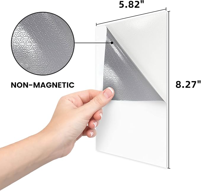 Dry Erase Board Sticker- Whiteboard Stickers-5.82''x8.27'' Removable Dry Erase Sheets- Fridge Paper Alternatives for Desk/Refrigerator/Door/Home/Office/Classroom (White-6Pcs)