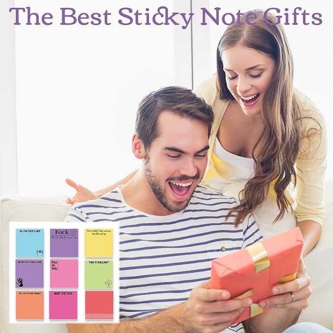 Funny Sticky Notes Gifts - 9 Pack Colorful Funny Notepads 3x3 Inch Office Gifts for Coworkers, are You Kidding Work Gag Self-Stick Memo Pads Office Supplies 450 Sheets