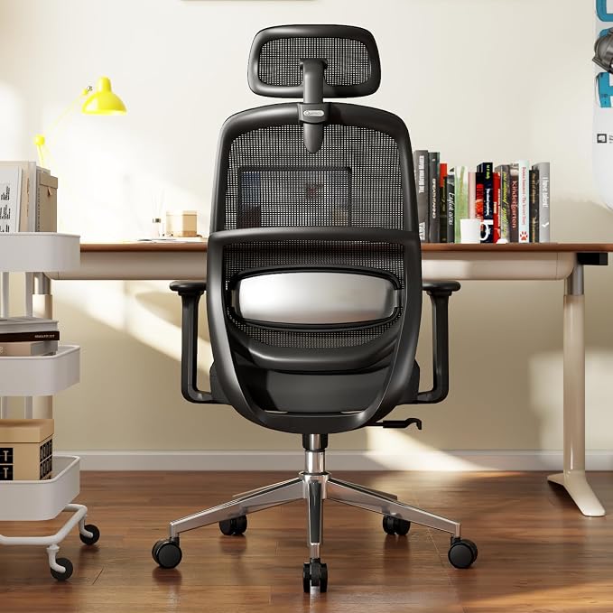 Ergonomic Office Chair, Home Office Desk Chairs, 3D Lumbar Support High Back Desk Chair, Comfortable Computer Chair & Gaming Chair for Office & Home - Black