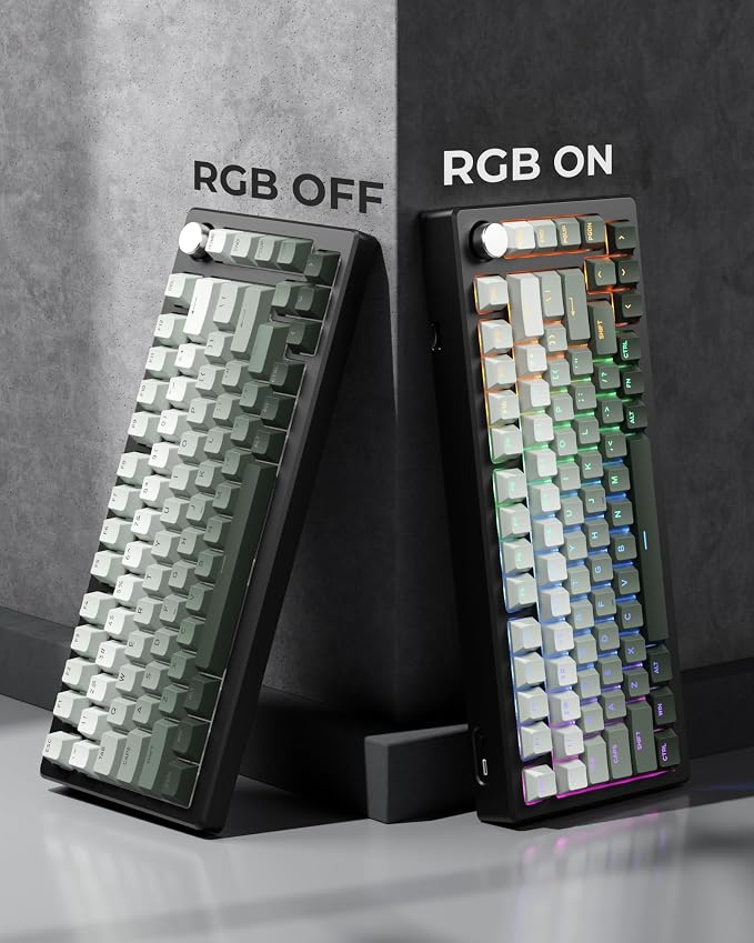 x XVX Shine Through PBT Keycaps, Custom Keycaps 60 75 100 Percent OEM Profile, Doubleshot Key caps Set for 61/64/68/84/87/100/104/108 Gaming Mechanical Keyboard, Gradient Green