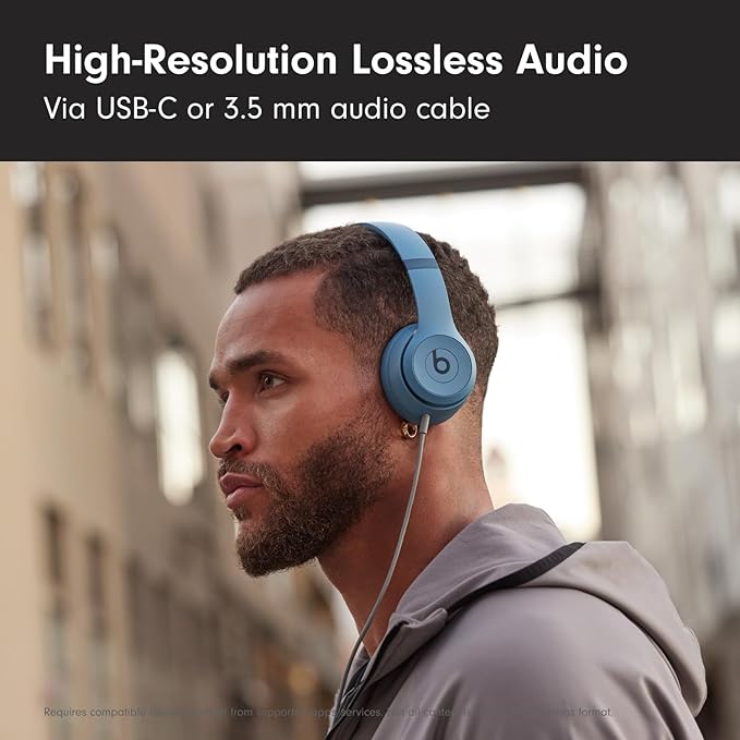 Beats Solo 4 Wireless Headphones with 20W Power Adapter - Slate Blue