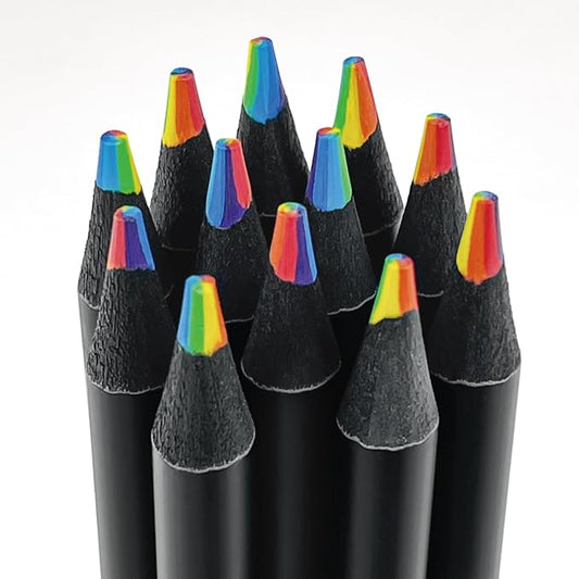Back to School Supplies - 12 Rainbow Colored Pencils - Easter Games Crafts for Kids,Art Supplies Drawing Kit for Teen Girl Gift Trendy Stuff | Stocking Stuffers