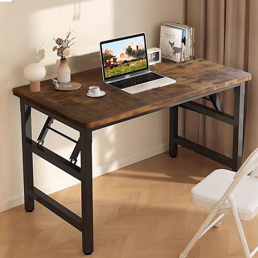 Folding Desk,47.2 Inch No Assembly Folding Computer Desk, Space-Saving Small Desk for Home Office Bedroom Dorm Study, Compact Portable Foldable Laptop Desk