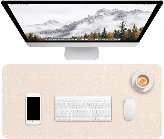 Leather Desk Mat, Desk Pad for Keyboard and Mouse Large Mouse Pads for Desk | Waterproof Desk Mat, Desk Matt for Desktop, Laptop Blotter, Keyboard Pad, Large Mouse Pad, Desk Essentials
