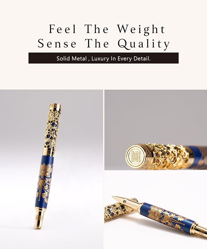 ARTEX Executive Rollerball Pen-Museum Collections-Crafting Timeless Beauty-Luxury Pen Gift & Office Desk Decor, German SCHMIDT refill, Solid Metal Texture