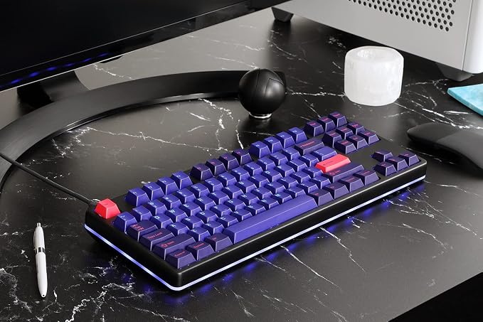 Drop + MiTo GMK Laser Custom Mechanical Keyboard Keycap Set - 129-keys, Doubleshot, Cherry Profile, for 60%, TKL, 1800 Layouts, etc. (Cyberdeck)