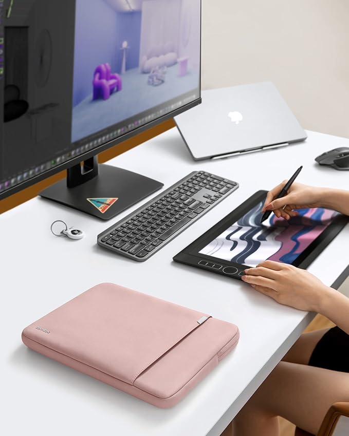 tomtoc 360° Protective Laptop Sleeve for 16-inch MacBook Pro M5 Pro/Max (2026) A3428 A3429, M4/M3/M2/M1 A3403 A3186 A2991 A2780, Water-Resistant MacBook Case Bag with Accessory Pocket Fits Dell XPS 16