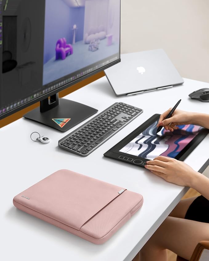 tomtoc 360° Protective Laptop Sleeve for 15-inch New MacBook Air M5/A3448 (2026), M4/A3241, M3/A3114, M2/A2941, Water-Resistant Laptop Case Fits 15-inch MacBook Pro A1990 A1707 & Surface Laptop AI PC