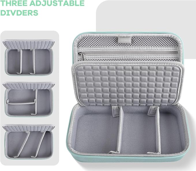 Hard Travel Electronic Organizer Case for MacBook Power Adapter Chargers Cables Power Bank Apple Magic Mouse Apple Pencil USB Flash Disk SD Card Hard Drive Shockproof Accessories Carrying Bag, Green
