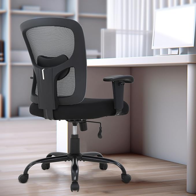 PayLessHere Ergonomic Desk Chair Office Chair Computer Chair 500lbs with Lumbar Support Wide Seat Adjust Arms Rolling Swivel High Back Task Executive Big and Tall Office Chair for Home Office，Grey
