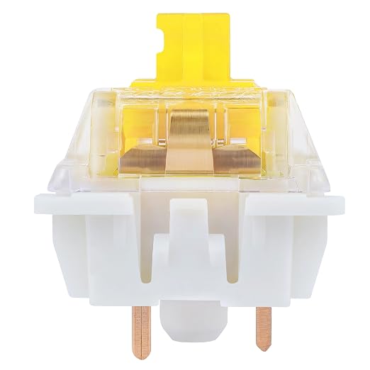 Gateron G Pro 3.0 Yellow Mechanical Switches –32 Pack,Pre-Lubed 3-Pin/5-Pin RGB Linear Switches (50g) - for Gaming & Typing