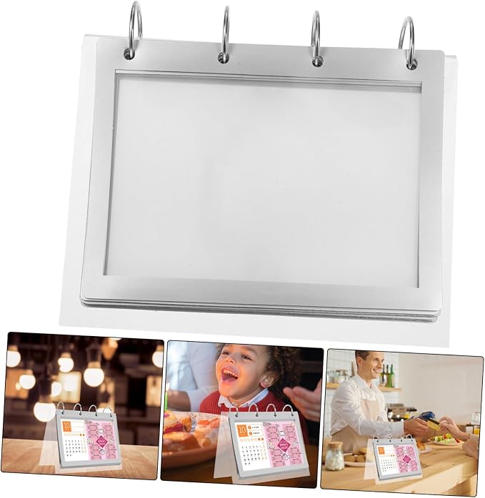 LABRIMP Transparent Acrylic Flip Display Stand for Menus and Calendars V Shaped Document Holder Sturdy and Stable Design for Restaurants Offices and Home Decor Easy to Clean