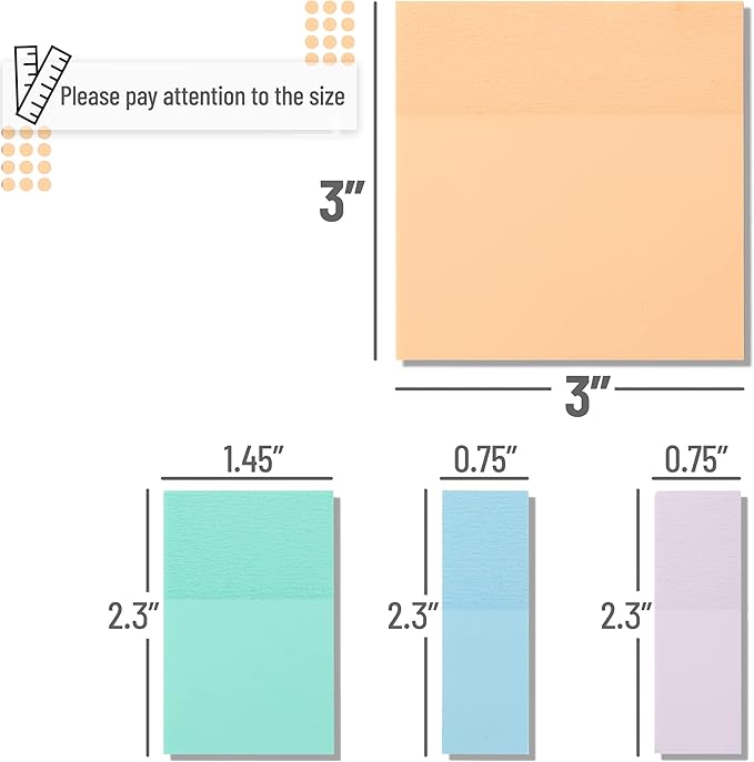 Mr. Pen Transparent Sticky Notes - 200 pcs, Pastel Colors, See Through, Bible & Book Annotation, Stocky Notes for Bible Journaling
