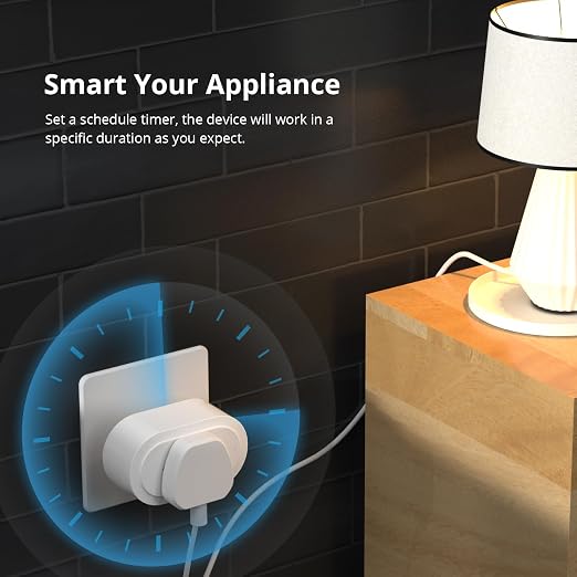 Smart Plug Compatible with Alexa and Google Home, WiFi Smart Outlet Socket Remote Control Timer Function, Only 2.4GHz Network