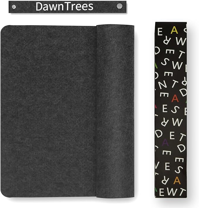 Large Felt Desk Mat,47.2"x 23.6",Non-Slip Desk Pad for Office and Home,120x60cm Full Table Mouse Pad,Keyboard Mats for Desk,Desktop Protection(Dark Gray)