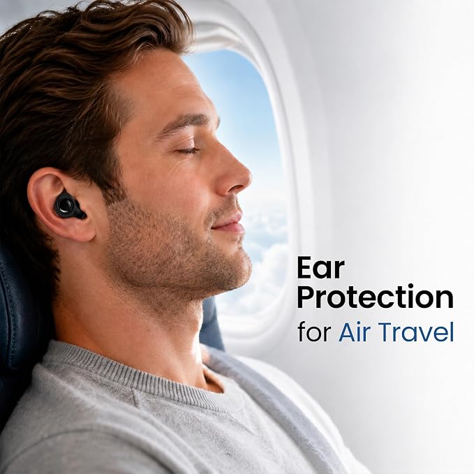 32dB SNR Silicone Noise-Reducing Earplugs, Ultra-Comfy Reusable Ear Plugs for Sleep, Snoring, Focus, Travel & Noise Sensitivity