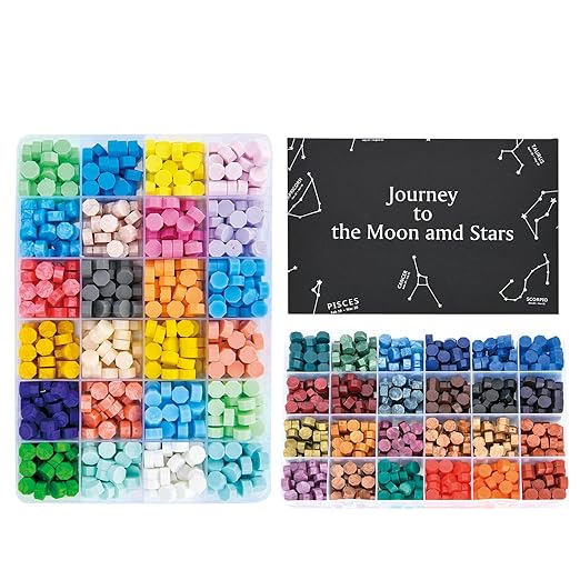 1248 Pcs Wax Seal Beads - 48 Colors, Wax Stamp Seal for Stamps