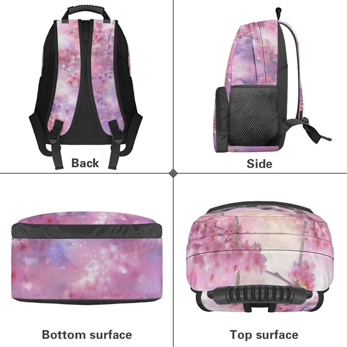 Cute Koala Backpack for Elementary School Girls, Cherry Blossoms 17 Inch School Bag with Insulated Lunch Bag,Cute Bookbag 4 PCS Set for Kids Ages 6-8 Back to School